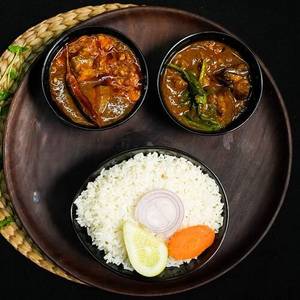 Plain Rice With Pork Bamboo Shoot And Pork Herb