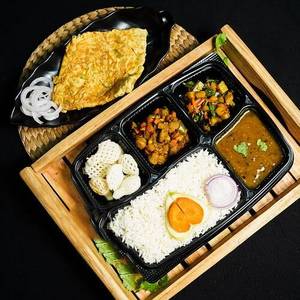 Double Omelette Thali