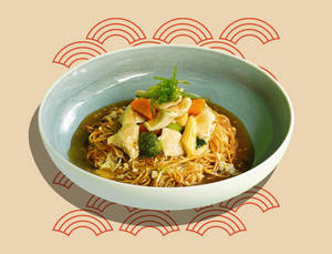 Pan Fried Noodles Chicken