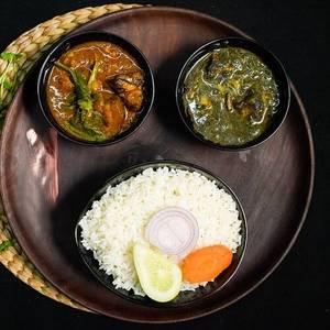 Plain Rice With Pork Herb And Pork Til