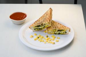 Corn And Spinach Cheese Sandwich