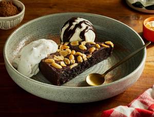 Dark Chocolate Torte with Vanilla Ice-cream