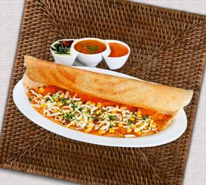 Cheese sweetcorn masala dosa