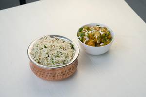 Alu Mutter Sabji with Jeera Rice
