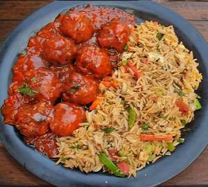 Veg Manchurian & Veg Fried Rice