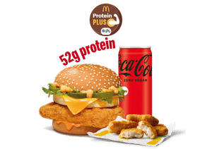 McSpicy Premium Chicken Protein Plus + 4 Pc Chicken Nugget + Coke Zero