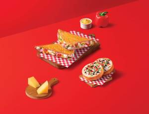 Melts Meal for 1 with Exotica Veggie Garlic Bread 2Pcs & 1 Dip-Veg