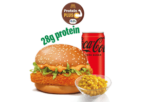 McSpicy Paneer Burger Protein Plus  + Corn + Coke Zero