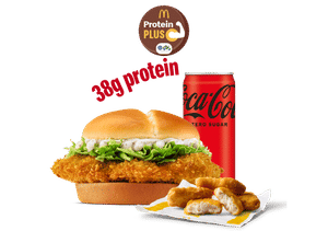 McCrispy Chicken Burger Protein Plus + 4 Pc Chicken Nugget + Coke Zero