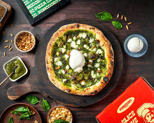 Burrata And Basil Pesto With Toasted Pine Nuts