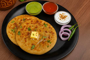 Aloo Paratha With Curd [2 Pices]