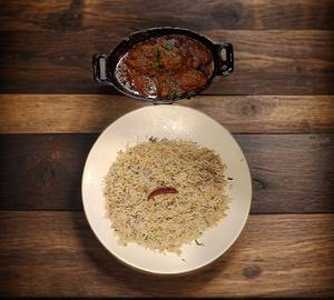 Jeera Rice + Chicken Kasha [2 Pieces].