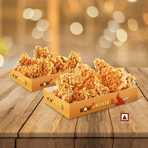 6 pcs Fried Wings + 4 Pcs Peri Peri Strips