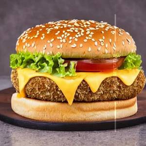 Crispy double cheese burger
