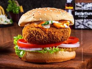 Crunchy Chicken Kebab Burger