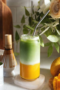 Matcha Mango Iced Latte