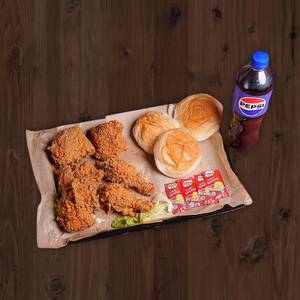 Party meal -fried chicken [6 pieces]+3 bun+2 mayo+3 ketchup
