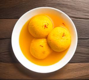 Sponge Kesar Rajbhog (2 Pc)
