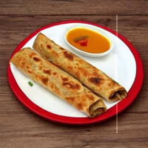 Double egg roll in laccha paratha