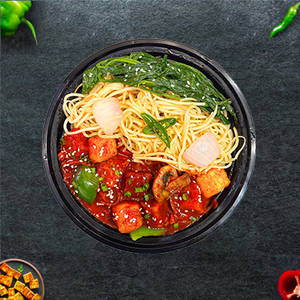 Stir-Fried Noodle + Veg Gochujang Paneer