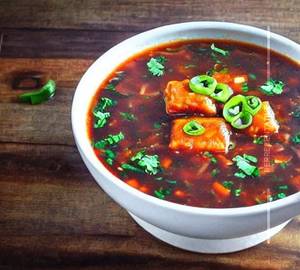 Veg manchurian soup
