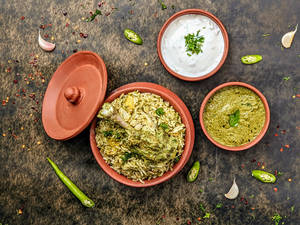 Pachi Mirpa Chicken Pulao