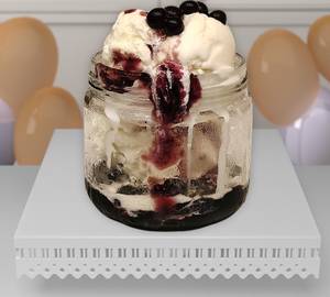 Blueberry boba sundae