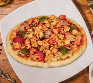 Chicken pops cheese pizza