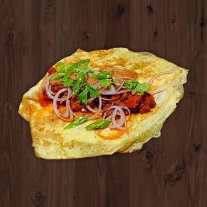 Egg with chicken roll