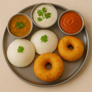 Idli Vada With Sambar