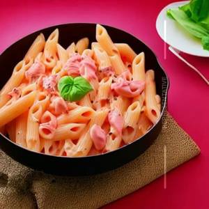 Pink flamingo pasta