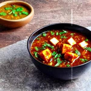Paneer manchurian soup
