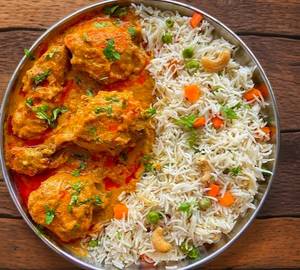 Chicken combo ( pulao + chicken butter masala  )