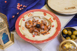Hummus  With Mutton And Pita