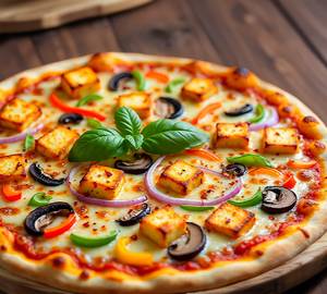 Cheese paneer multi topping pizza 