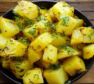 Fried Aloo with sendha namak