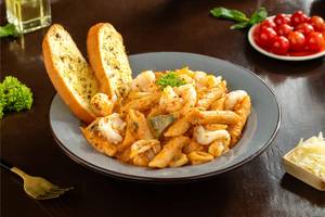 Grilled Chicken Primavera Rosé Pasta with truffle Oil
