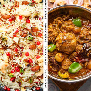 Kashmiri Pulao + Reshmi Chicken Masala(half)