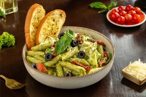 All Veg Italian Basil Pesto Pasta with Truffle Oil