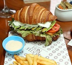 Avocado Tomato and Mozzarella Croissant