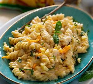 Double cheese vegetable pasta