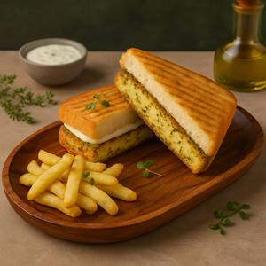 Paneer Herb Toastie Focaccia Sandwich