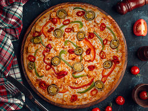Spicy Paneer (Jain) ( Premium Pizza)