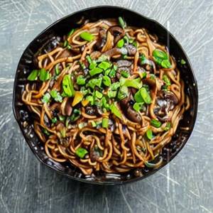 Mushroom Black Bean Pot Noodles