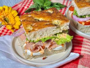Hot Ham & Triple Cheese Stack  Sandwich