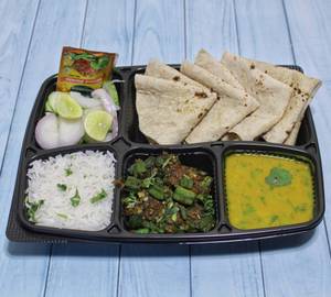 Bhindi Fry Thali
