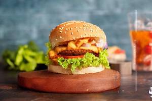 Schezwan paneer burger