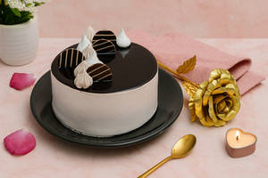 Choco Bento Cake & Metal Rose Combo