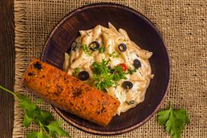 Low-cal Alfredo Primavera Pasta