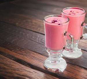 Rose milk milkshake